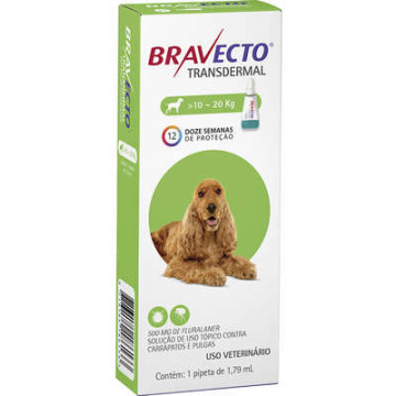 Bravecto Transdermal cães de 10kg a 20kg